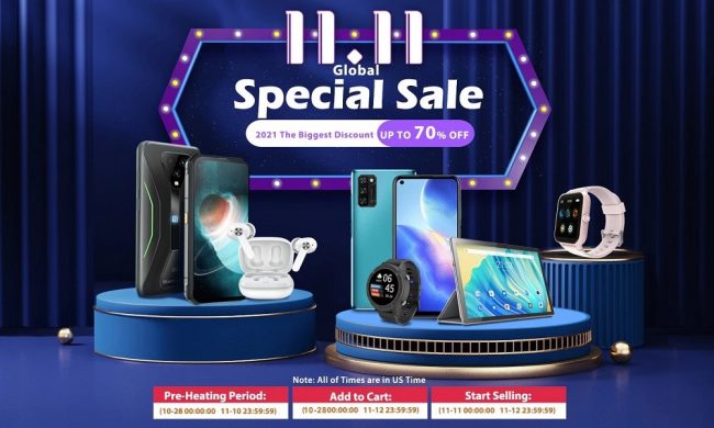 Smartphone, tablet, smartwatch e auricolari Blackview in offerta per il Singles Day