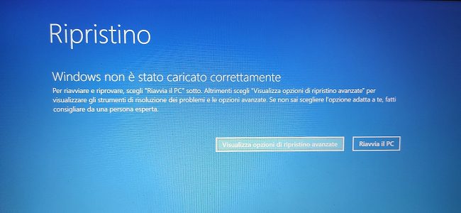 Come aprire il prompt dei comandi quando Windows 10 non si avvia