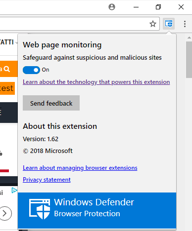 Protezione antimalware e contro il phishing su Chrome con SmartScreen