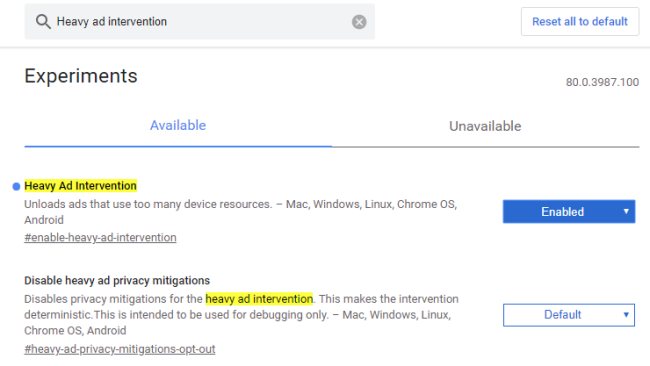 Chrome blocca gli annunci che consumano RAM e processore