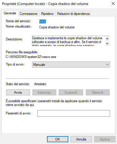 Punto di ripristino Windows 10 e differenza con copia shadow