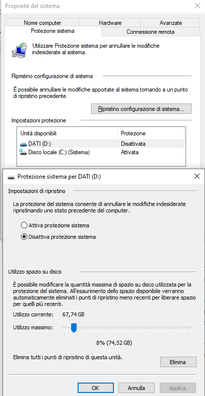 Punto di ripristino Windows 10 e differenza con copia shadow