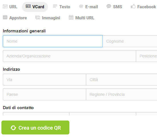 Come creare un codice QR, anche per i biglietti da visita