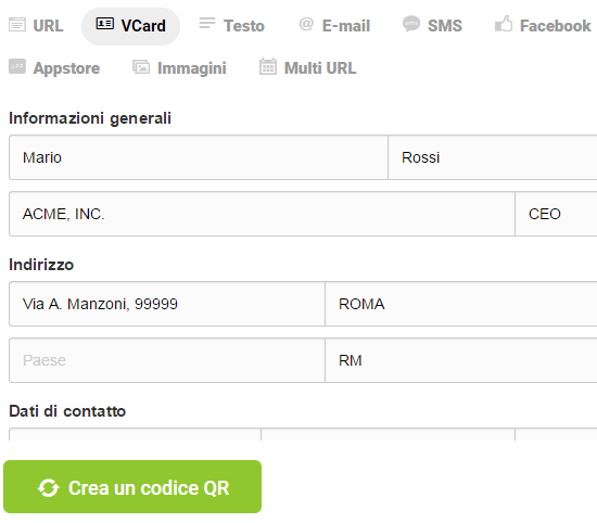 Come creare un codice QR, anche per i biglietti da visita