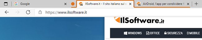 Edge permette di organizzare in gruppi le schede di navigazione e di comprimerle al bisogno