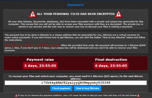 Ransom32, il ransomware ora usa JavaScript