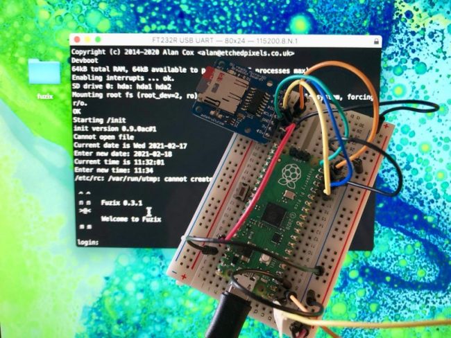 Il microcontroller Raspberry Pi Pico può eseguire Fuzix, sistema operativo Unix