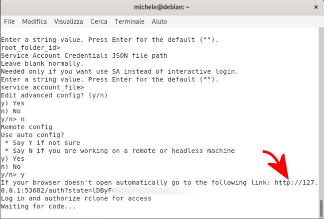 rclone e backup su Google Drive