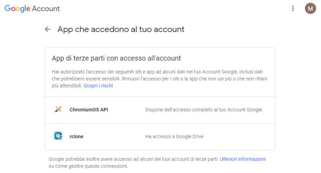 rclone e backup su Google Drive
