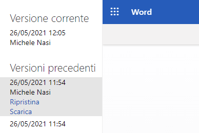 Come recuperare documento Word e riportarlo a una versione precedente