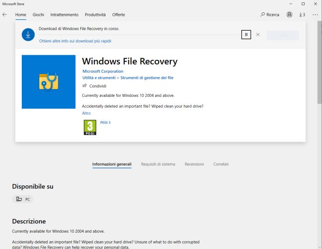 Recuperare file cancellati: come fare con Microsoft Windows File Recovery