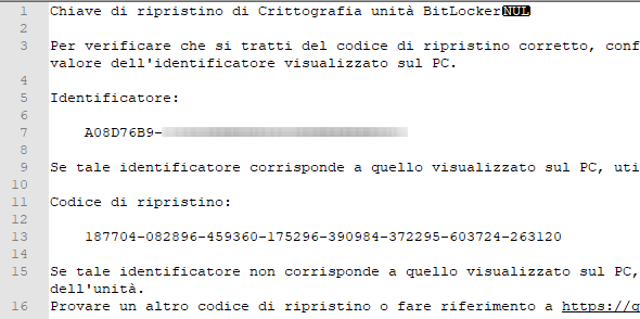 Recuperare file da un'unità crittografata con Bitlocker