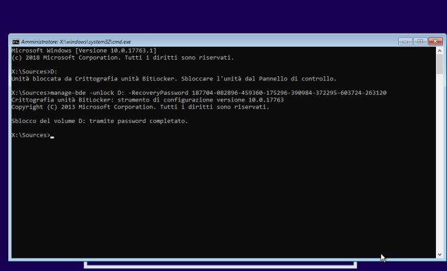 Recuperare file da un'unità crittografata con Bitlocker