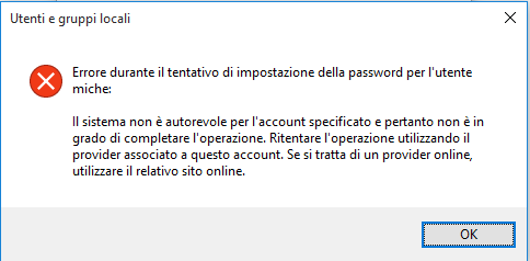 Recuperare password degli account utente in Windows 10