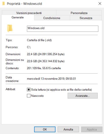 Come recuperare spazio dopo l'installazione di Windows 10 21H2
