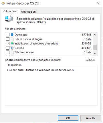 Come recuperare spazio dopo l'installazione di Windows 10 22H2