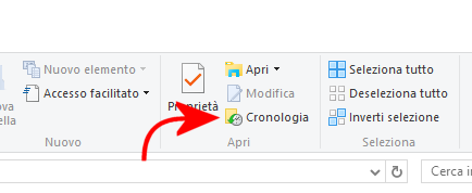 Recupero file in Windows 10 con Cronologia file