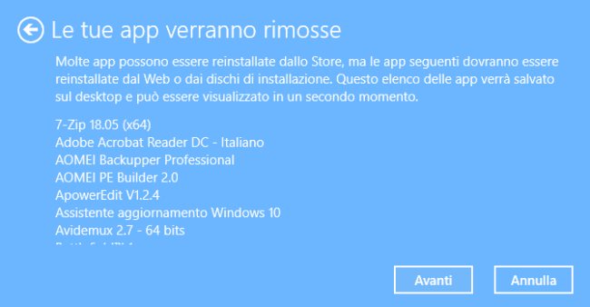 Windows 10, differenza tra Installazione da zero o Fresh Start e Reimposta il PC
