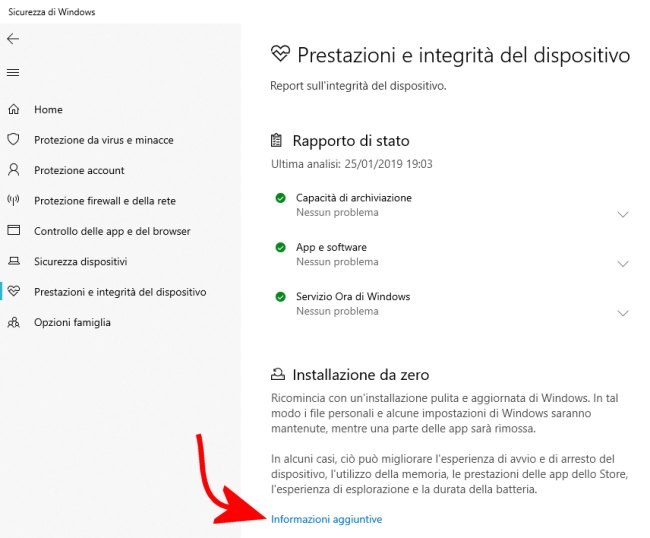 Come reinstallare Windows 10 rimuovendo i componenti superflui