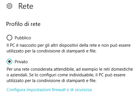 Differenza tra rete pubblica e rete privata in Windows 10