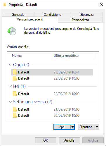 Ripristinare le schede aperte in Chrome