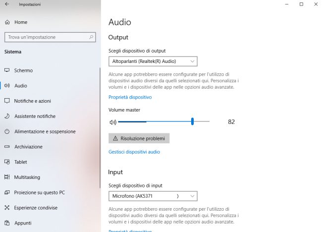 Come riattivare audio sul PC Windows