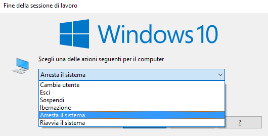 Riavviare Windows 10 o spegnere il PC senza installare gli aggiornamenti