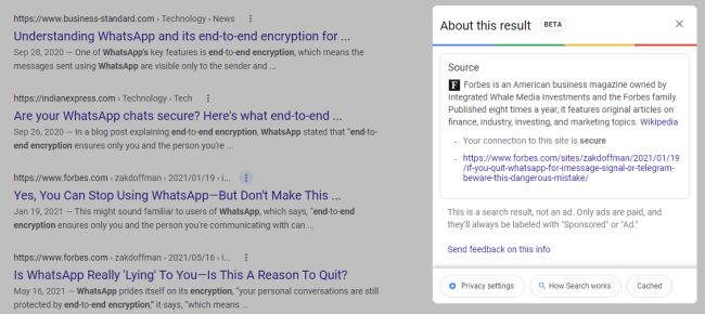 Google spiegherà perché una pagina Web appare ai primi posti nei risultati