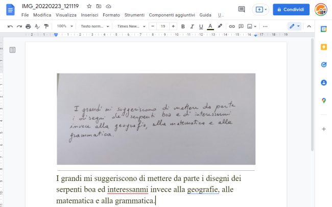 Riconoscimento del testo scritto a mano da smartphone e PC