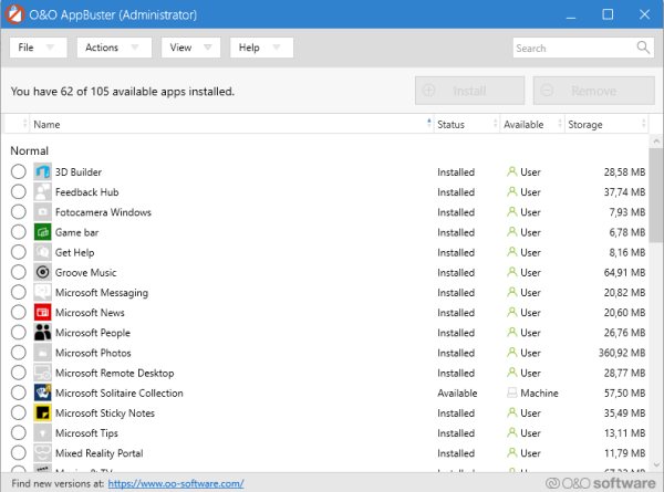 Rimuovere app indesiderate da Windows 10 con il nuovo AppBuster
