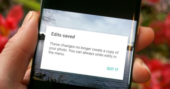 Annullare le modifiche sulle immagini con Google Foto