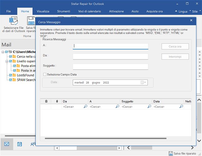Riparare Outlook e recuperare le email da file PST danneggiati