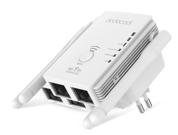 Ripetitore WiFi economico (a 13 euro), potente e versatile: dodocool N300.  In offerta anche un DVD da auto economico.