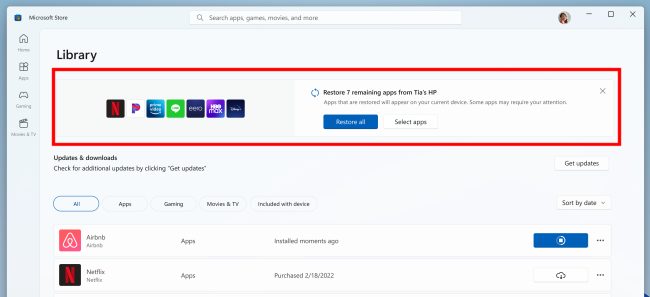 Ripristino app di Windows 11: utile ma supporta soltanto il Microsoft Store