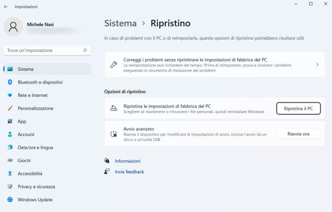Windows 10 e 11: differenza tra reinstallazione locale e download da cloud