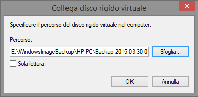 Ripristinare backup di Windows 7 su Windows 8.1 e Windows 10