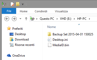 Ripristinare backup di Windows 7 su Windows 8.1 e Windows 10
