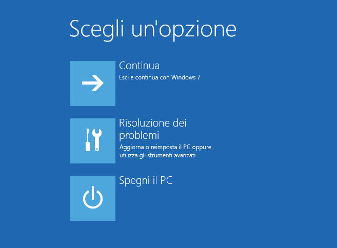 Schermata blu all'avvio di Windows. Come risolvere