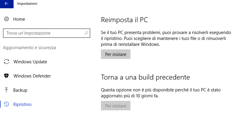 Ripristino Windows 10: in cosa consiste e come effettuarlo