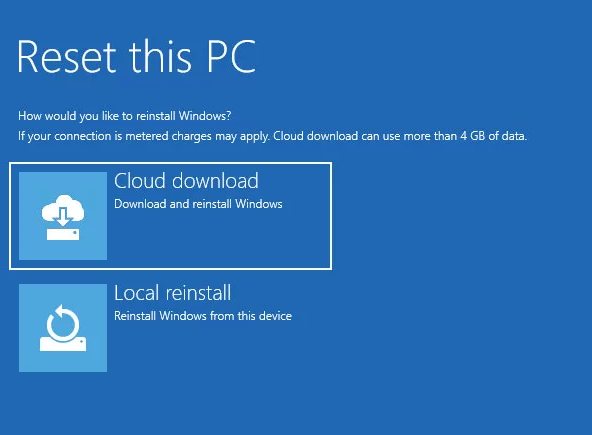 Ripristino di Windows 10 via cloud: in arrivo la nuova funzionalità
