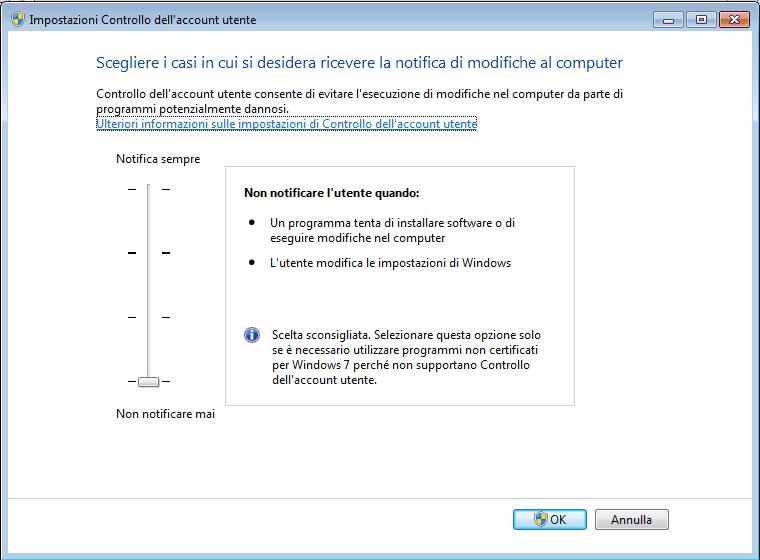 Recuperare il registro di sistema in Windows 7