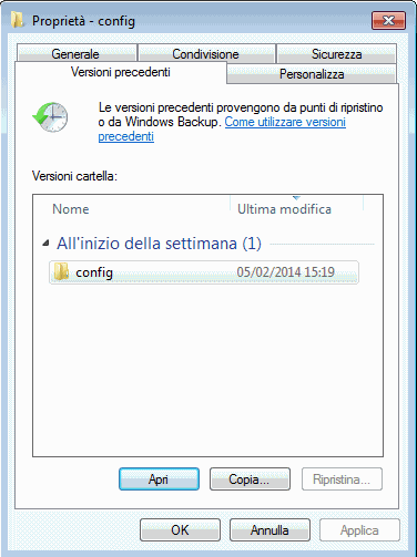 Recuperare il registro di sistema in Windows 7