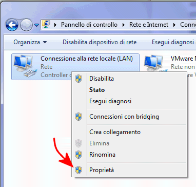Configurare Connessione Internet Windows Vista
