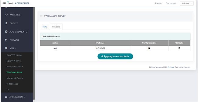 Router WiFi che diventa hotspot e supporta sia OpenVPN che WireGuard