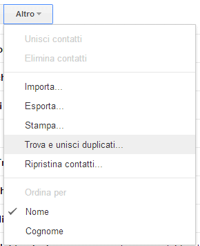 Unire i contatti nella rubrica Android e rimuovere i duplicati