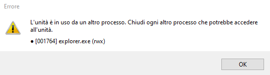 USB bloccata: quale programma la sta usando