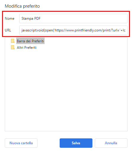 Salvare pagina web in PDF o come immagine