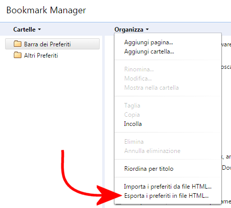 Salvare i preferiti di Chrome, come fare