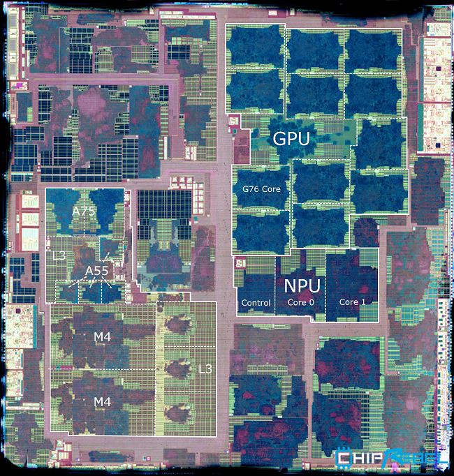 SoC Samsung Exynos 9820 ritratto in una foto che ne mette in evidenza tutte le caratteristiche