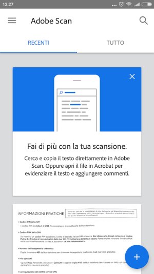Scansione di un documento dallo smartphone con Adobe Scan